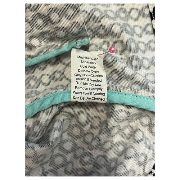 Cabi Blazer Womens 4 Black White Geometric Pockets 2 Button Du Jour Preppy 298 - Picture 7 of 11